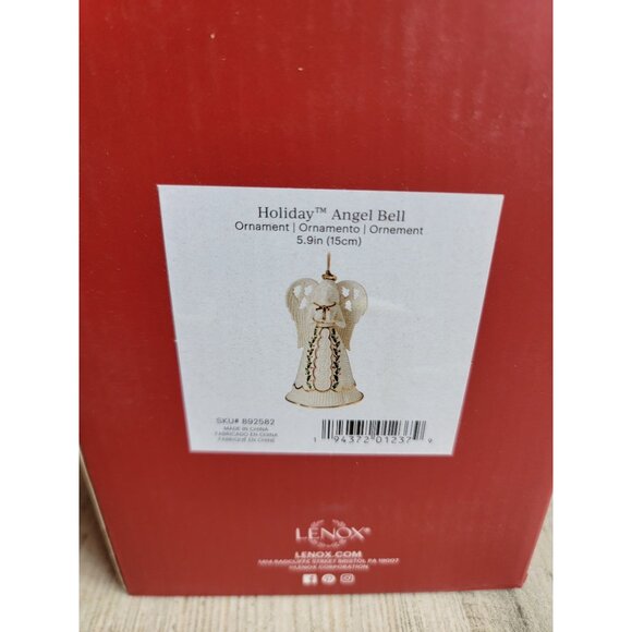 Lenox NEW holiday Angel Bell ornament Xmas Mistletoe religious - Picture 2 of 6